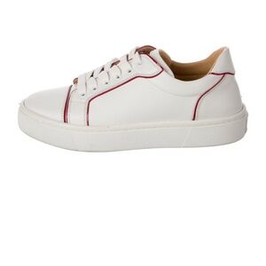 Christian Louboutin White and Red Sneakers